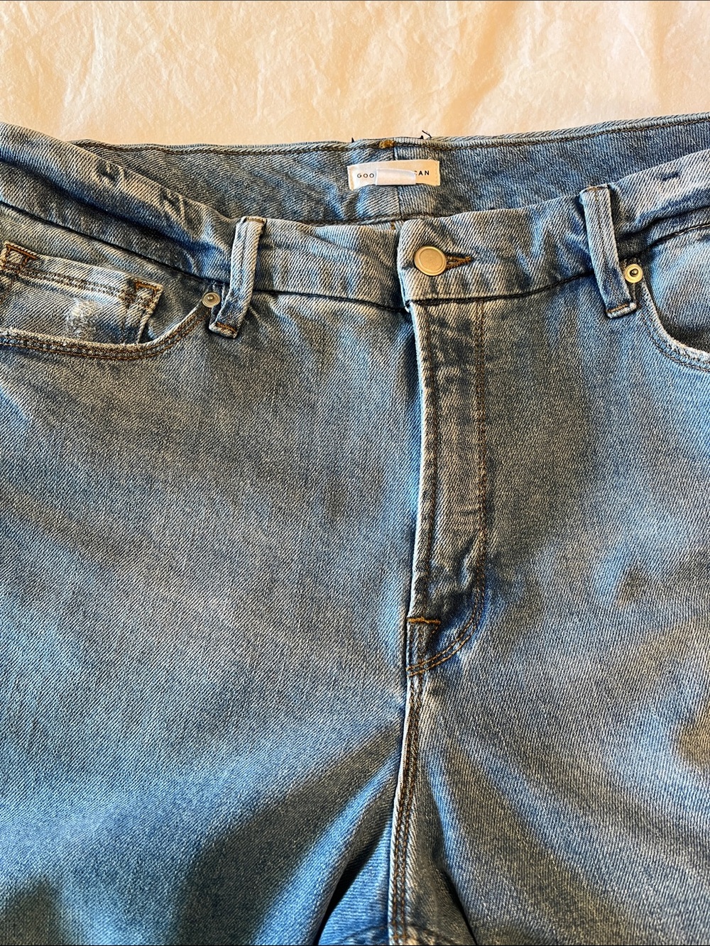 Good American Light Blue Flare Jeans - Picture 5 of 5